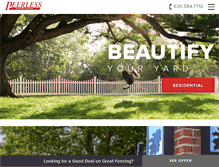 Tablet Screenshot of peerlessfence.com